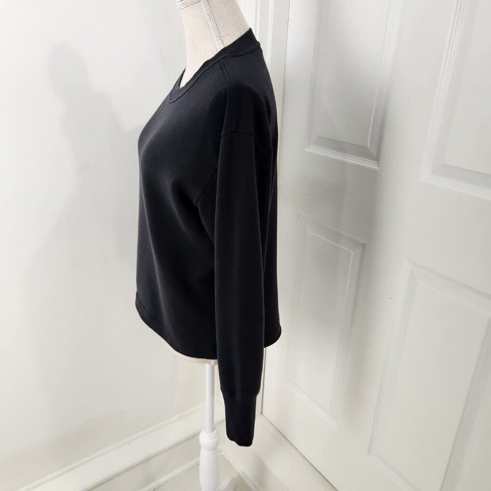 Athleta Sweatshirt Womens S Black Solitude Jersey Knit Pullover Loungewear Comfy - Picture 5 of 16